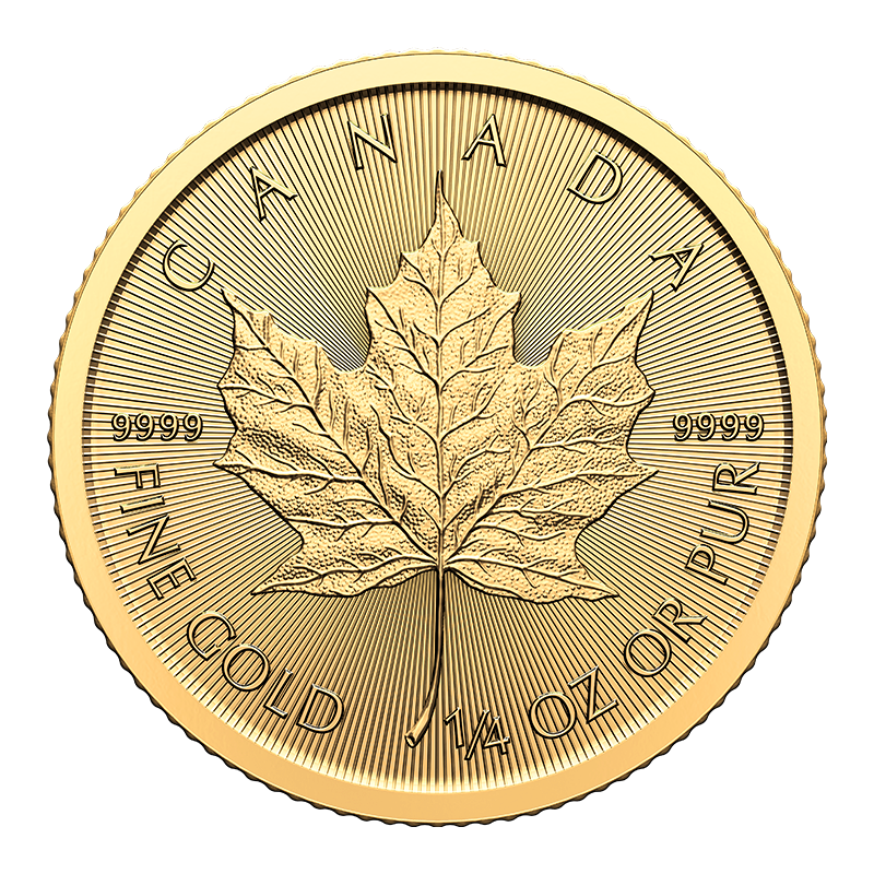 Image pour Pièce Feuille d’érable en or de 1/4 oz (2024) à partir de Métaux précieux TD